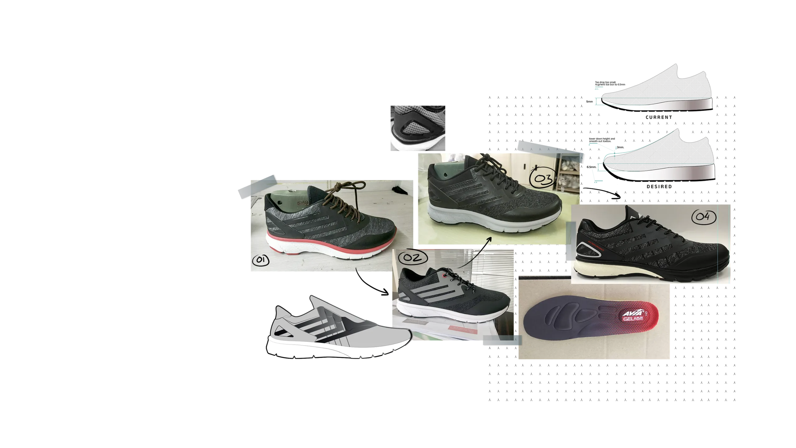 Sample rounds 01 to 04 with profile corrections